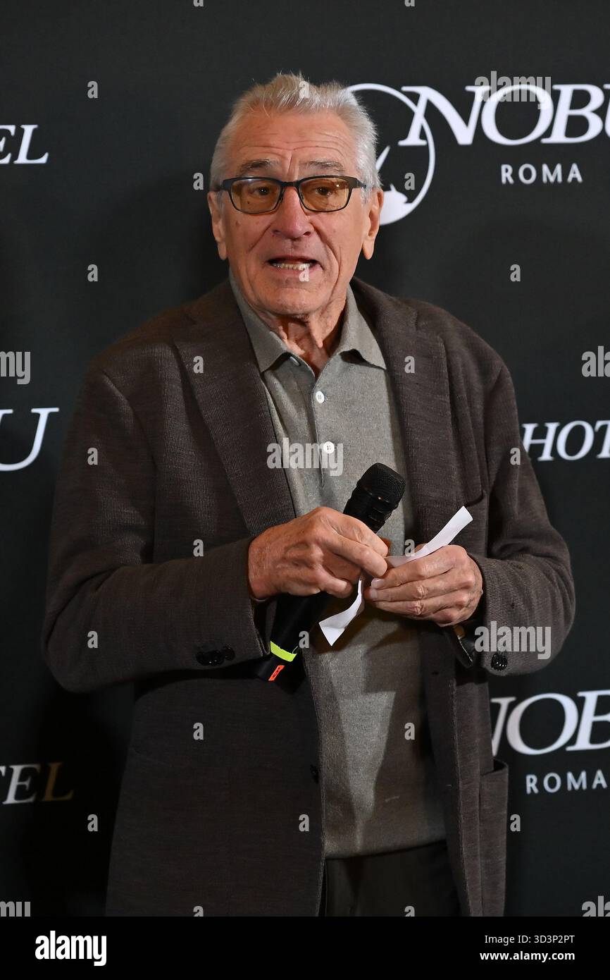 Rome, Italie. 06 novembre 2025. Robert de Niro assiste à l'ouverture de Nobu Hotel à Nobu Hotel Rome, Italie, le 6 novembre 2025. (Photo de Domenico Cippitelli/NurPhoto) crédit : NurPhoto SRL/Alamy Live News Banque D'Images