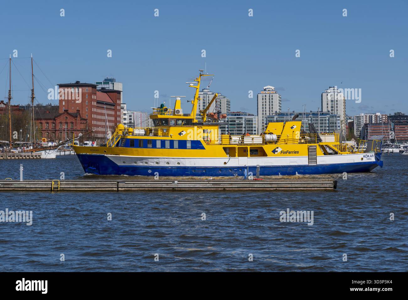FinFerries ferry Kökar dans le port d'Helsinki, Finlande. Banque D'Images