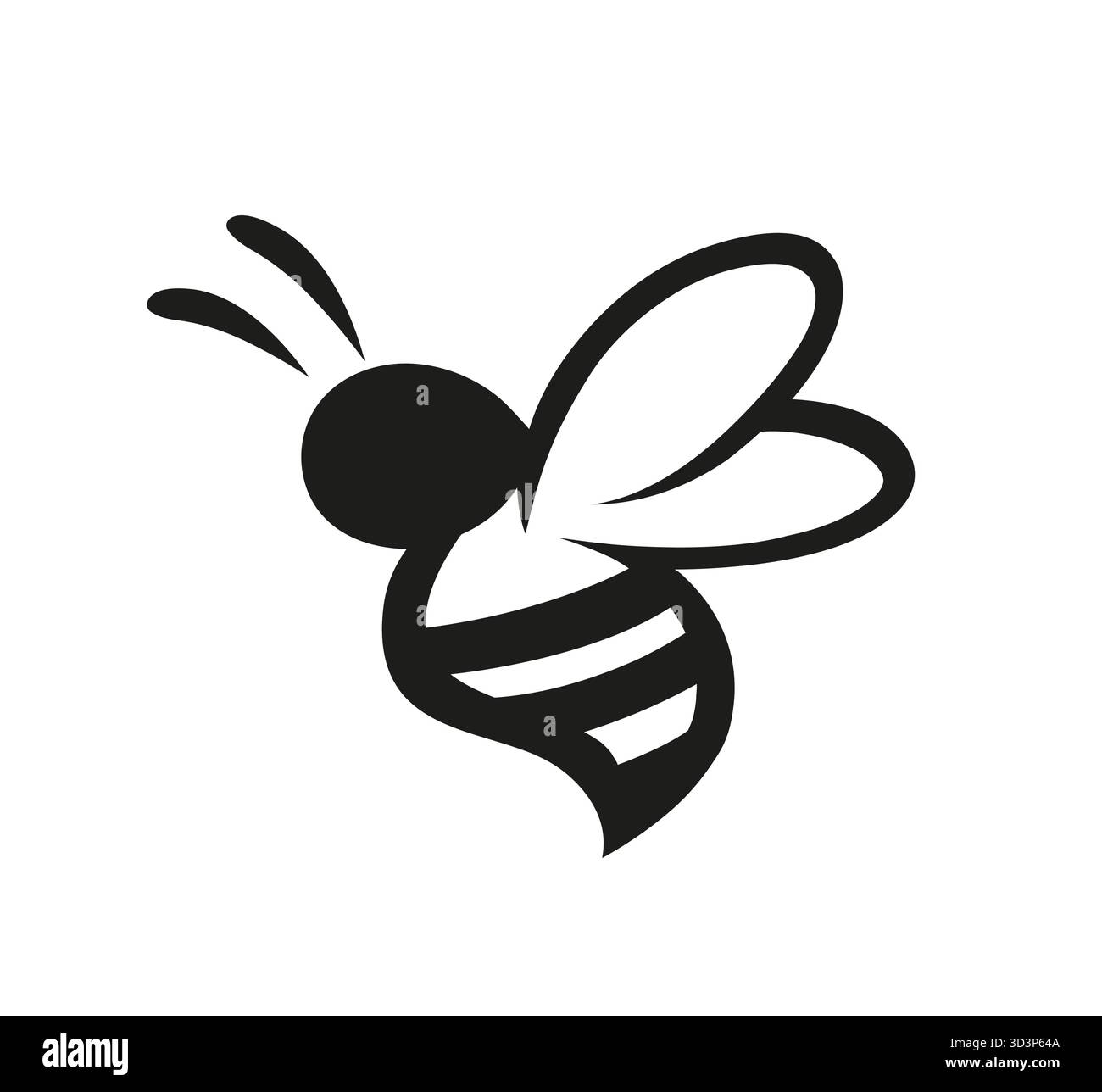 Illustration du vecteur de conception du logo Creative Bee Lines Illustration de Vecteur