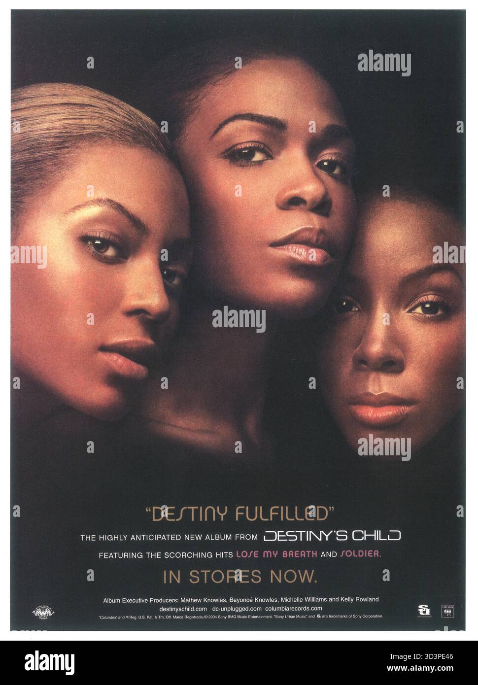 2004 Destiny Fully promo, le cinquième et dernier album studio du trio R&B américain Destiny's Child Banque D'Images