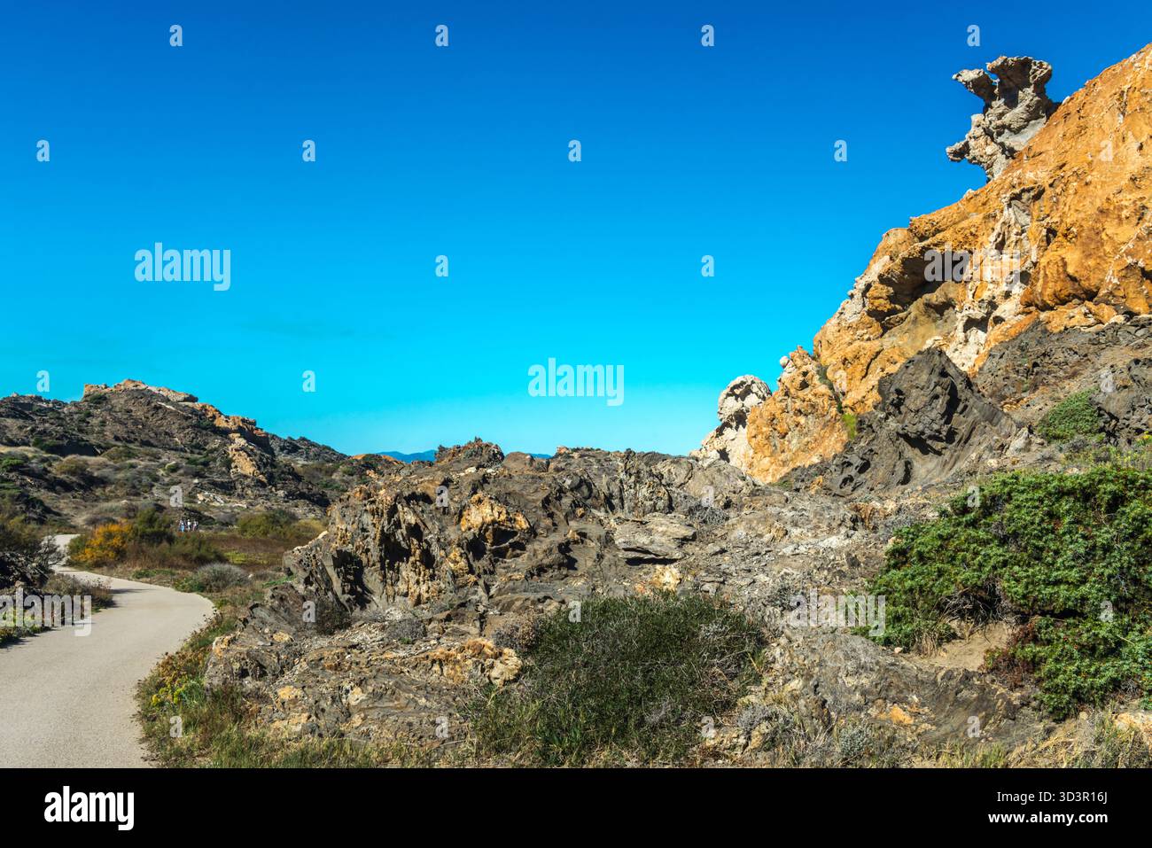 SENTIER CALA CULLERO RÉSERVE NATURELLE DU CAP CREUS CAPE DE CREUS PENINSULA GIRONA PROVINCE COSTA BRAVA CATALOGNE ESPAGNE Banque D'Images