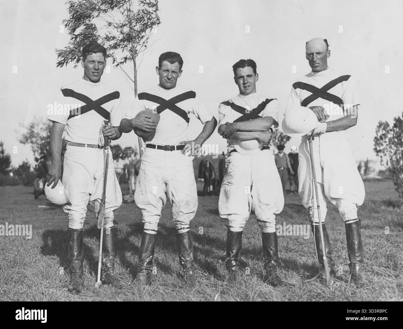 Argentin, joueurs de polo, équipe, 1936. Photographié dans un kit de jeu. Los Morteros Banque D'Images