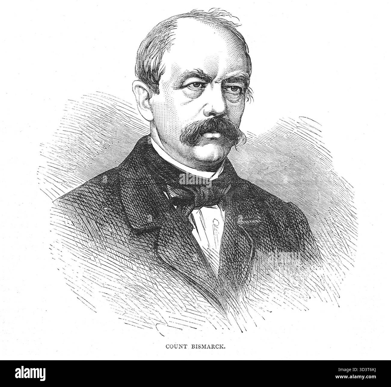 Le comte Otto von Bismarck, au moment de la guerre franco-prussienne. Plus tard pour devenir le premier chancelier du nouvel Empire allemand. Banque D'Images