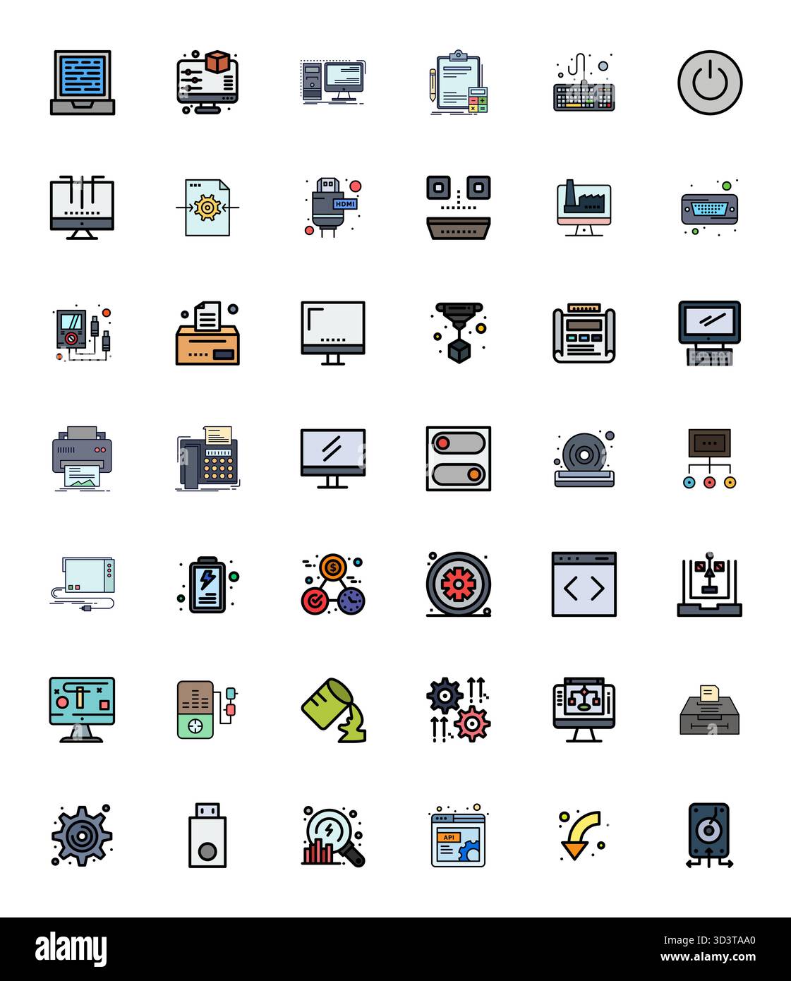 Collection de 42 icônes vectorielles modifiables remplies de Flat Line pour la sortie, conçues en format 256x256 pour la clarté et la polyvalence. Illustration de Vecteur