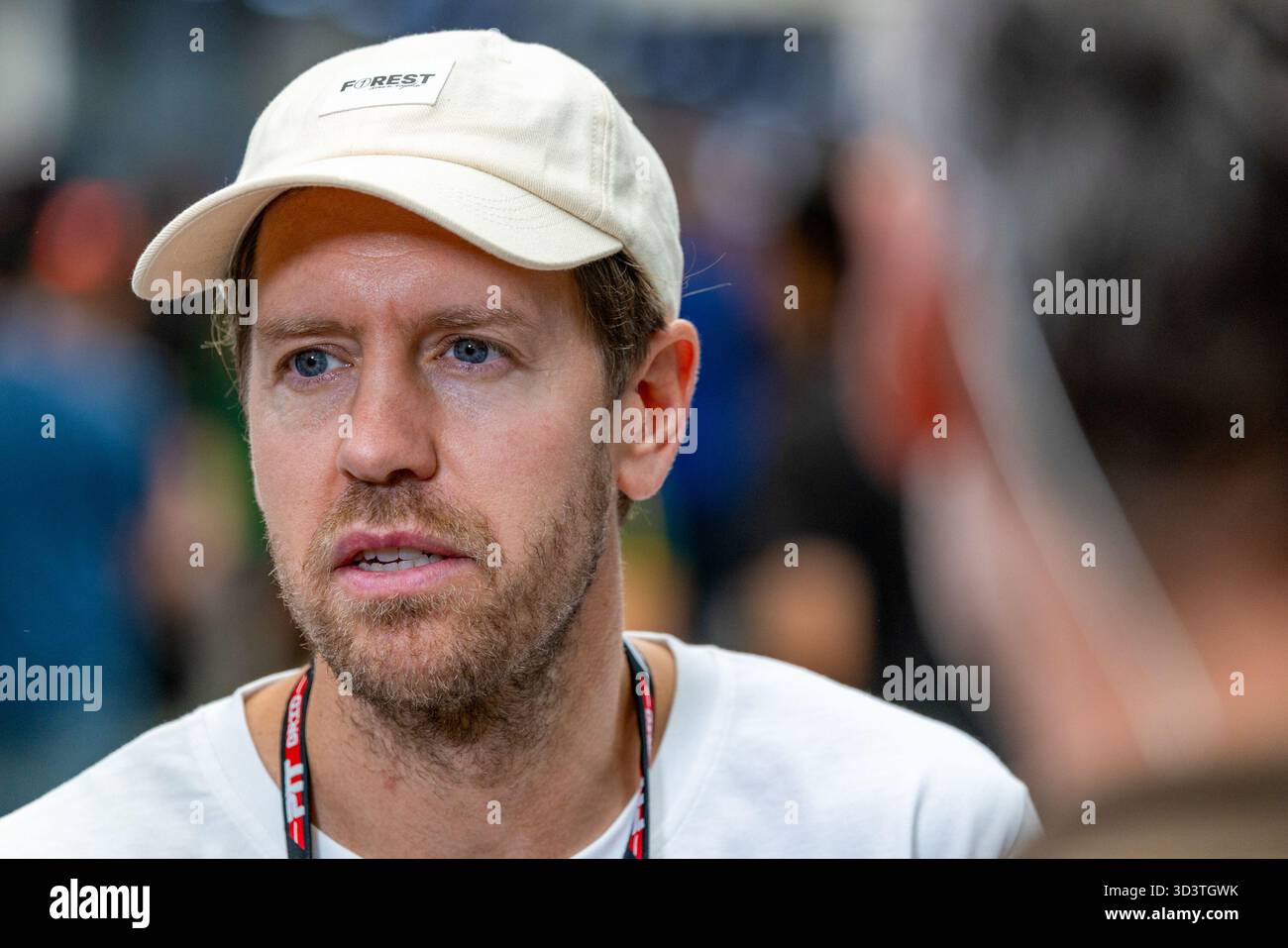 Sebastian Vettel (GER) Champion du monde de F1 lors de la Journée des médias du Grand Prix de formule 1 MSC croisières de São Paulo 2025 à Autódromo José Carlos Pace, São Paulo, Brésil, avant la 21e manche du Championnat du monde de formule 1 FIA 2025 (6-9 novembre 2025). (Crédits : Unicode images/Alamy Live News) Banque D'Images