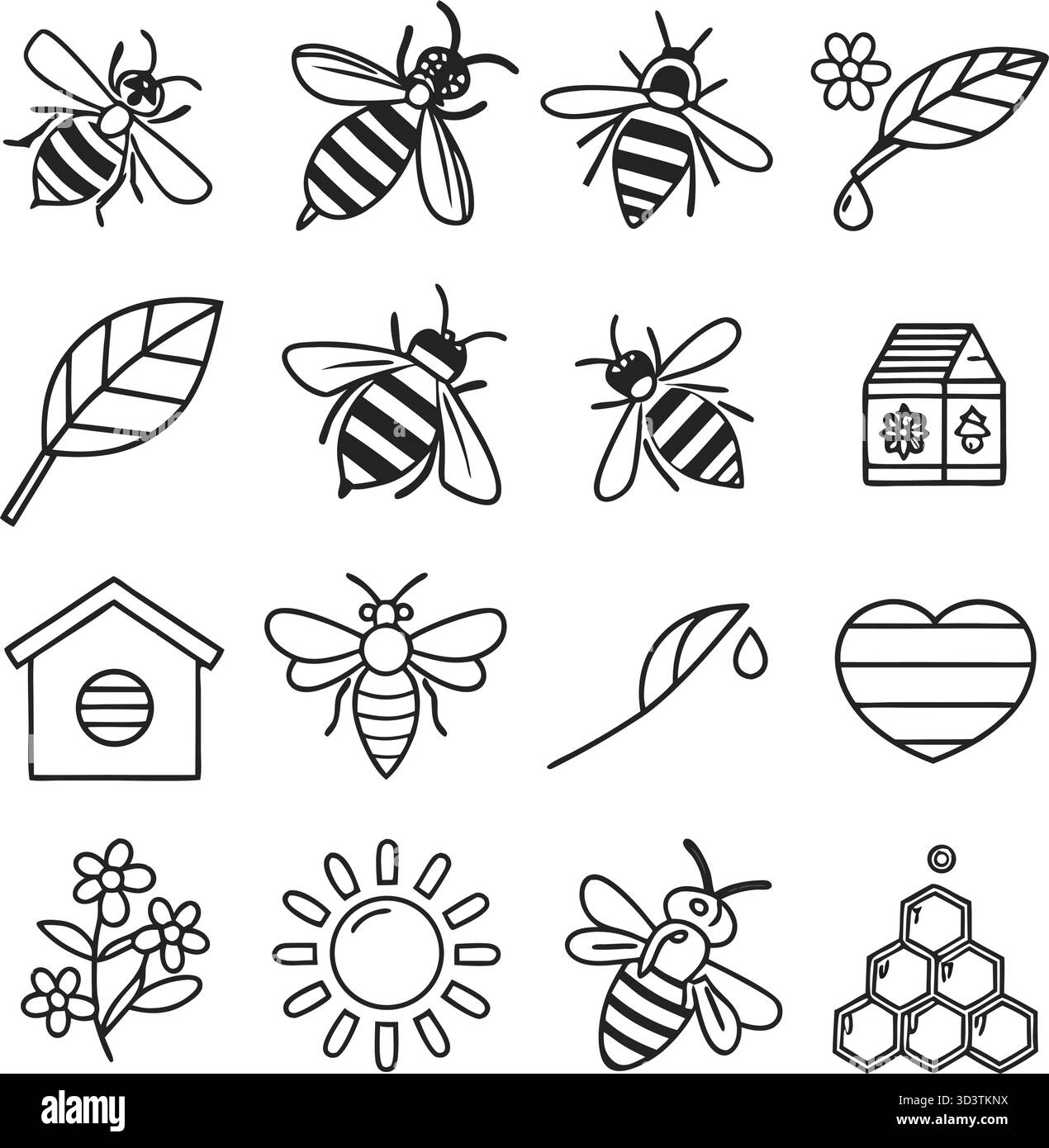 Production de miel et importance environnementale Illustration de Vecteur