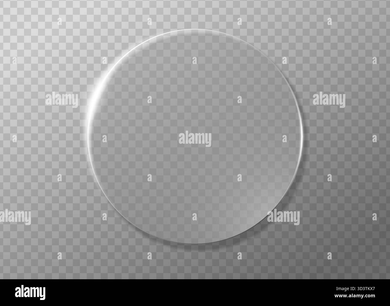 Futuriste morphisme en verre blanc UI bouton circulaire brillant et gradient de prisme. Surface transparente en verre acrylique pour maquettes de conception Web ou d'application. Illustration de Vecteur