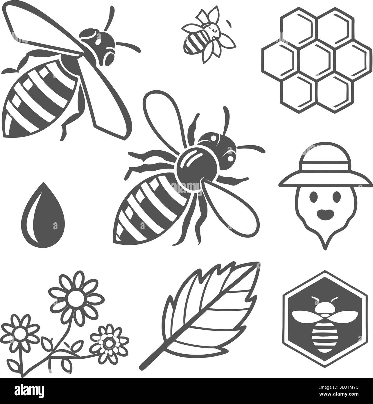 Production de miel et importance environnementale Illustration de Vecteur