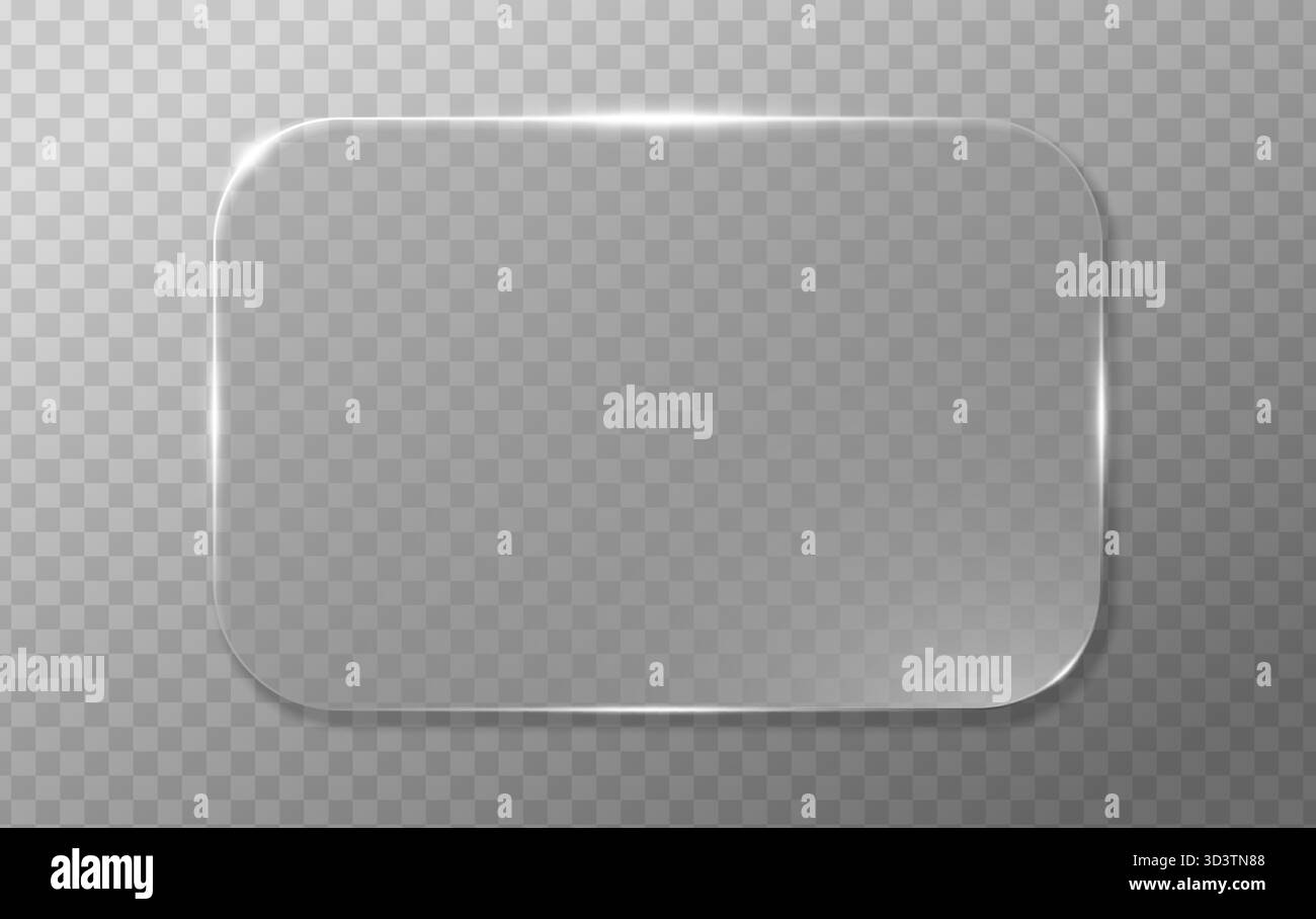 Interface de verre réaliste avec panneau lumineux et bouton holographique blanc. Modèle élégant de morphisme en verre 3D pour la mise en page de site Web ou d'application. Illustration de Vecteur