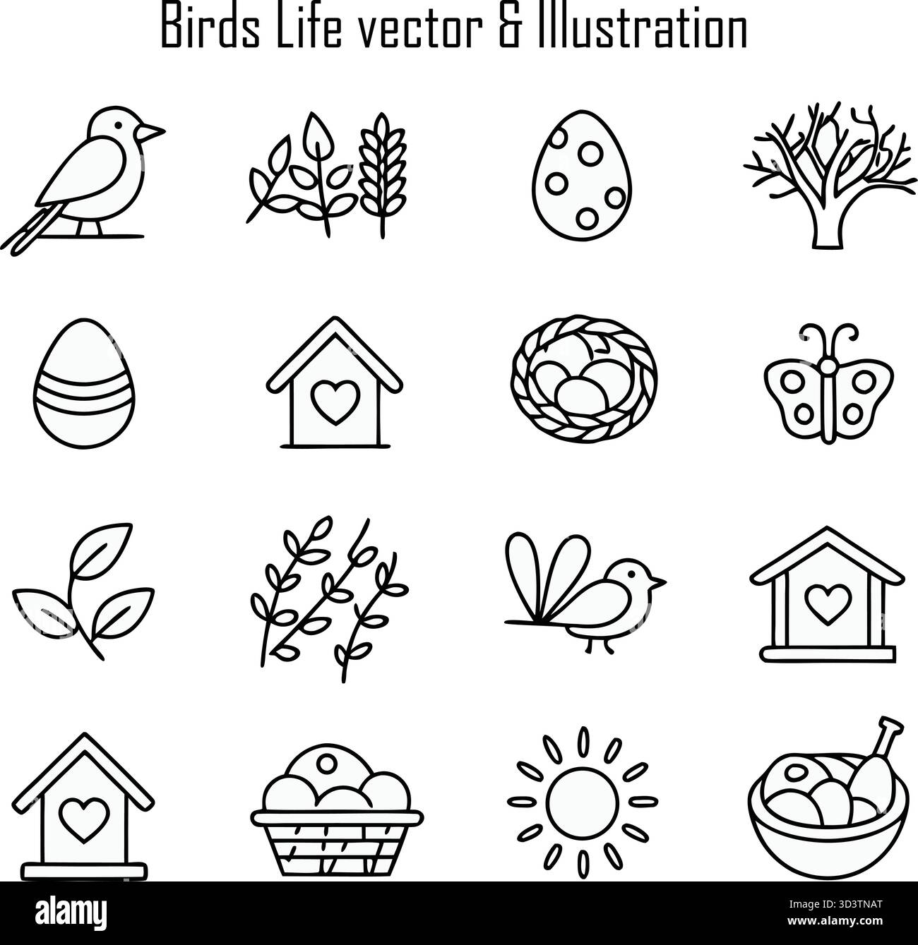 Faune, liberté et nature en vol Illustration de Vecteur