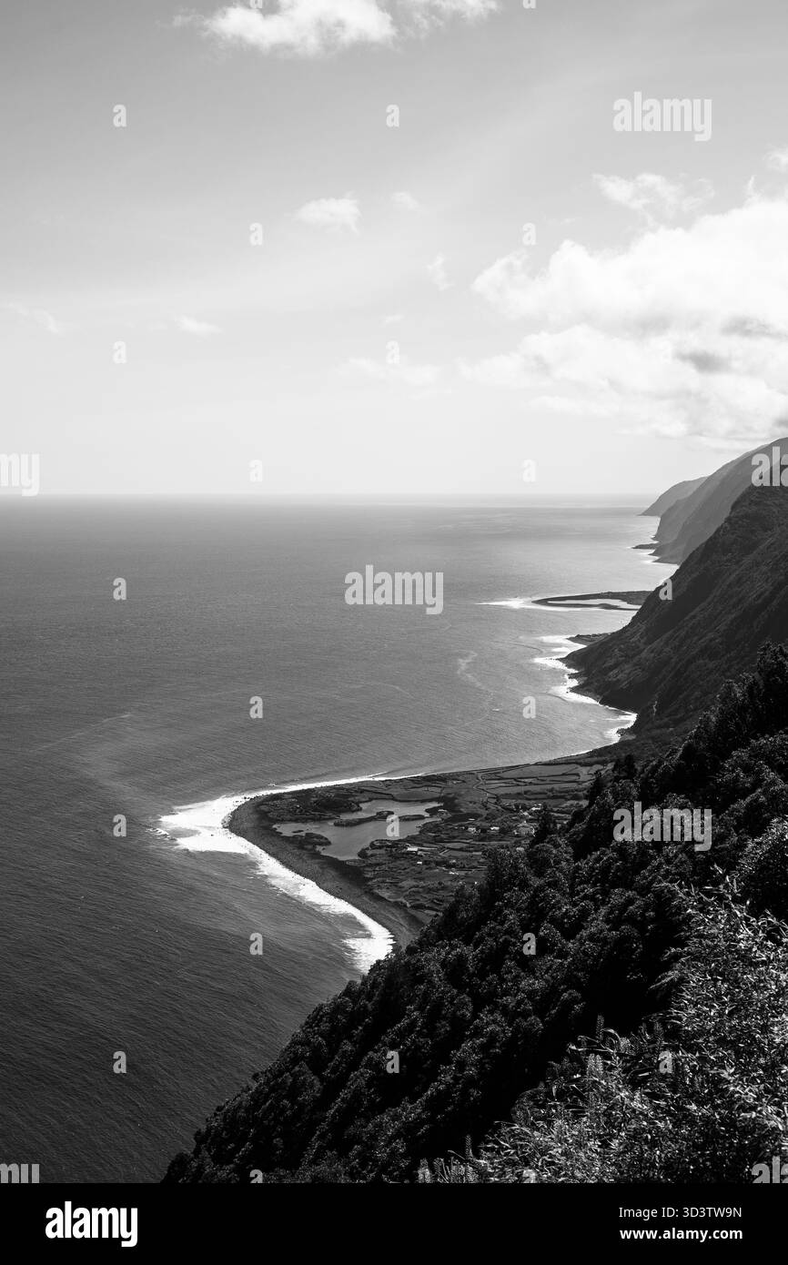 São île de Jorge, voyage et exploration de Porutgal, archipel des Açores. Banque D'Images