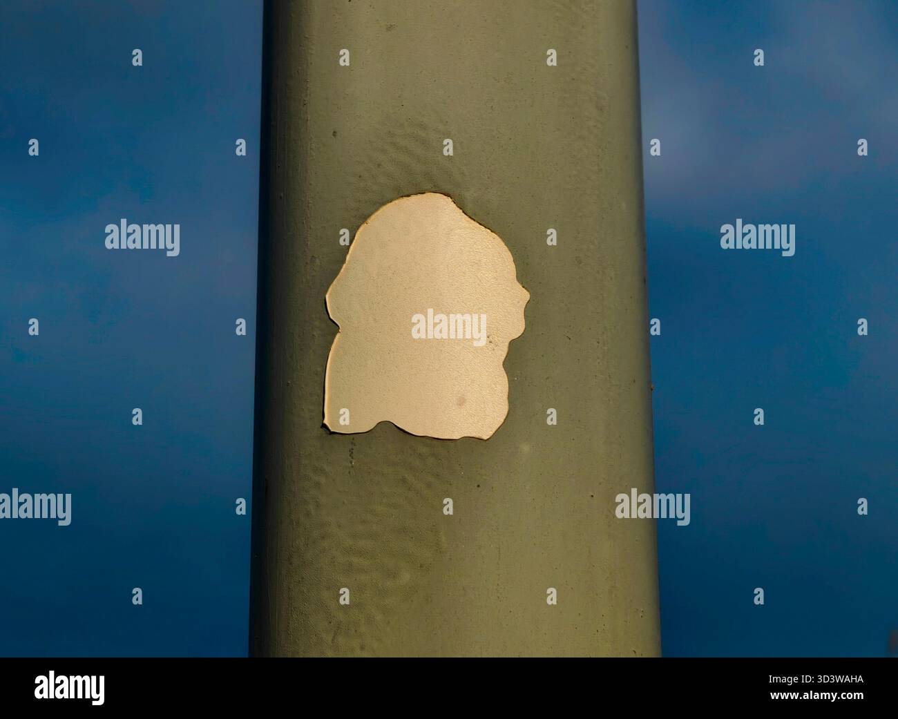 Message qui était autrefois. Texte manquant. Banque D'Images