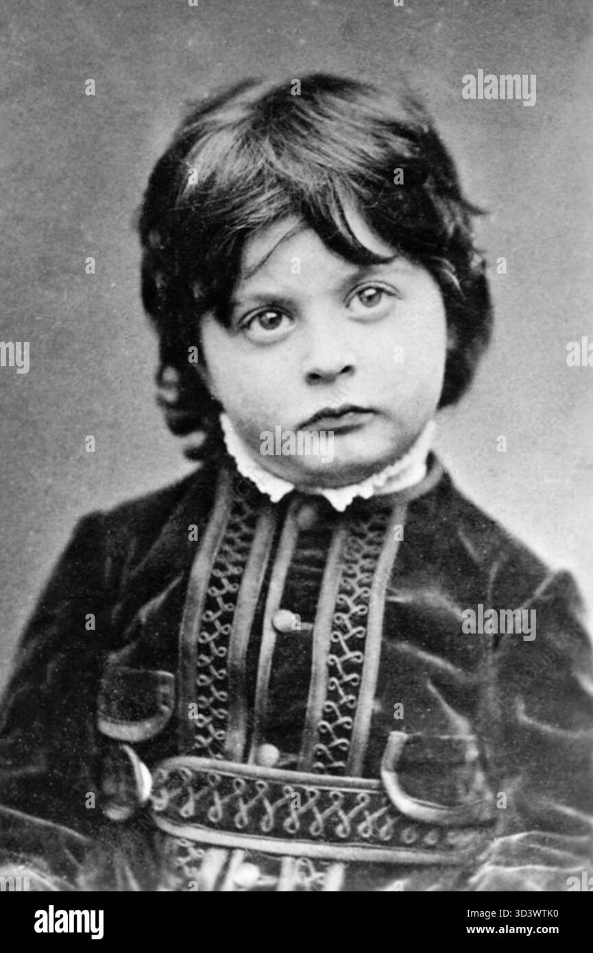 Karl Landsteiner, immunologiste et biologiste autrichien, est représenté enfant sur une photo non datée du début des années 1870 Il est surtout connu pour avoir découvert les groupes sanguins A, B, AB et O. Banque D'Images