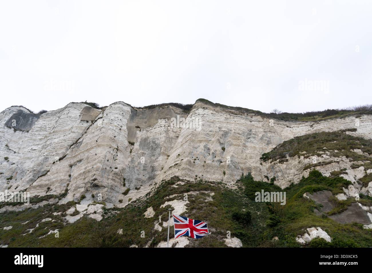 Falaises blanches de Douvres à Douvres, Kent, Angleterre. Banque D'Images