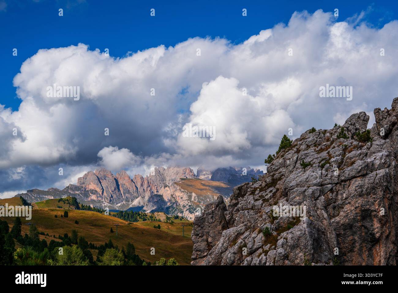 Vue panoramique sur les Dolomites, Italie. Banque D'Images
