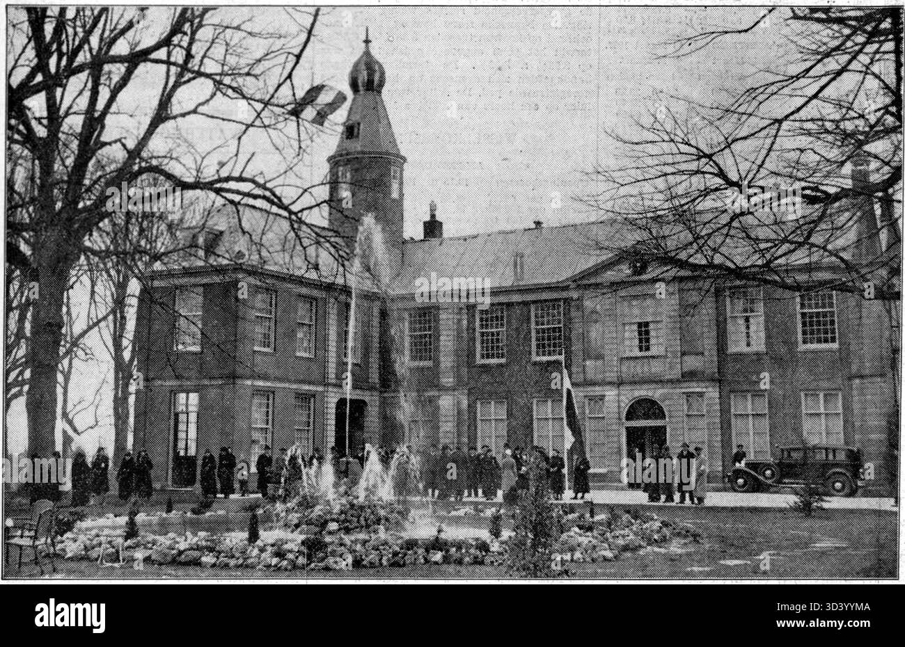 En 1937, le ministre de l'Agriculture et de la pêche a inauguré l'exposition au parc Marquette à Heemskerk, un événement culturel important aux pays-Bas. Banque D'Images