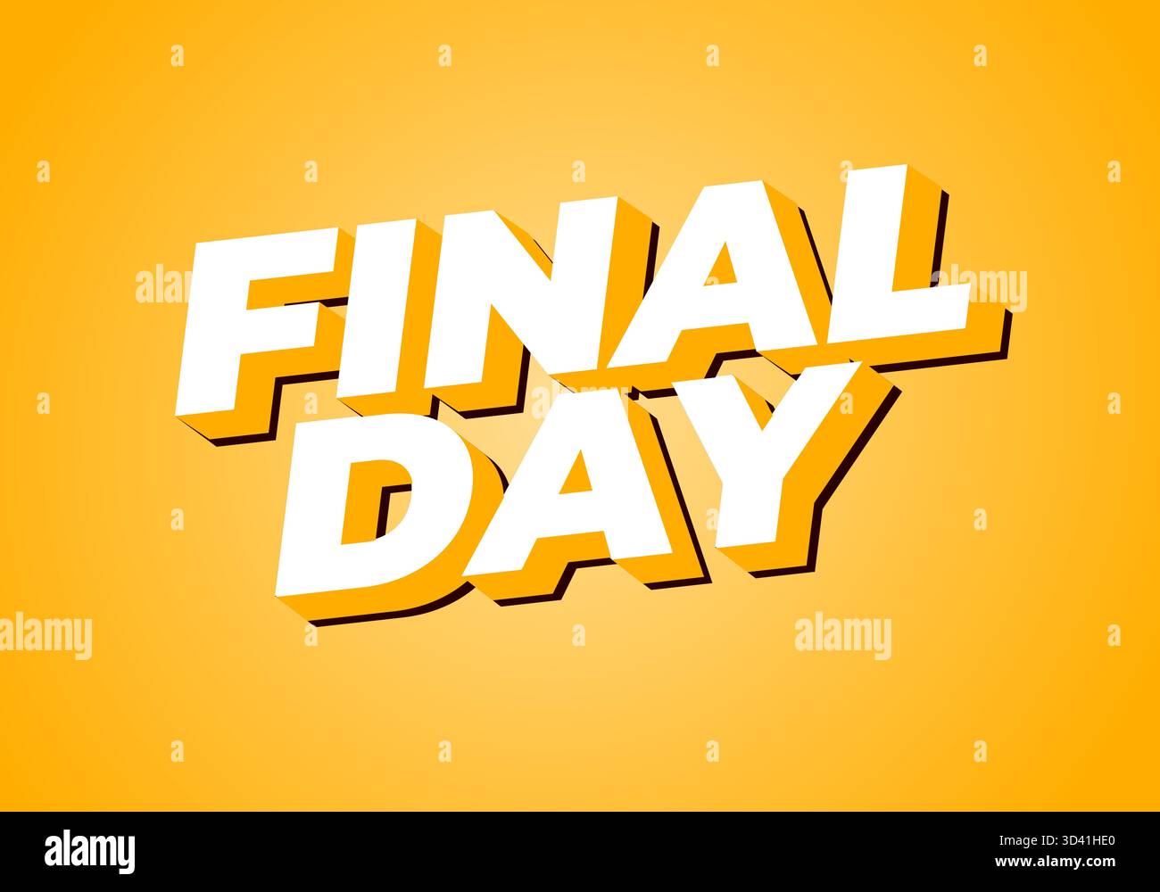 Dernier jour. Lettrage superposé audacieux pour une sensation de soleil chaude et un motif moderne et épuré Illustration de Vecteur