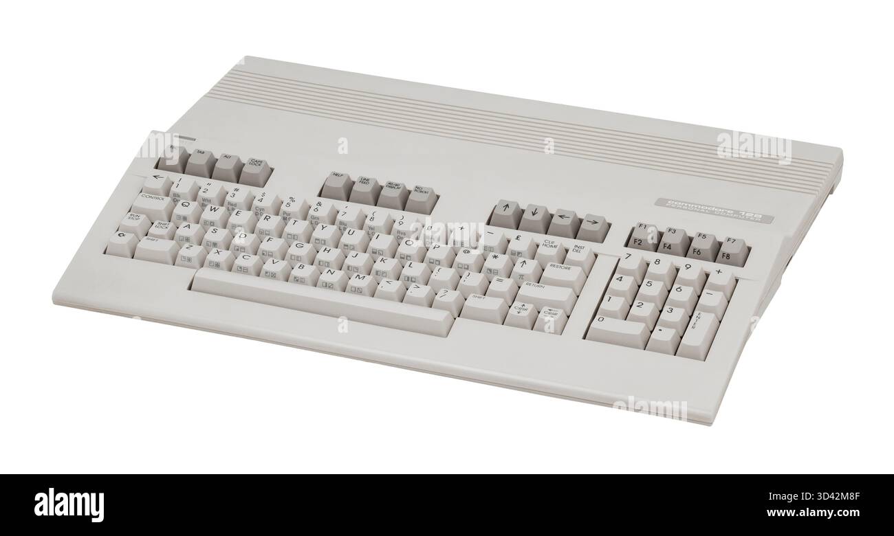 1985 Commodore 128 ordinateur 8 bits Banque D'Images