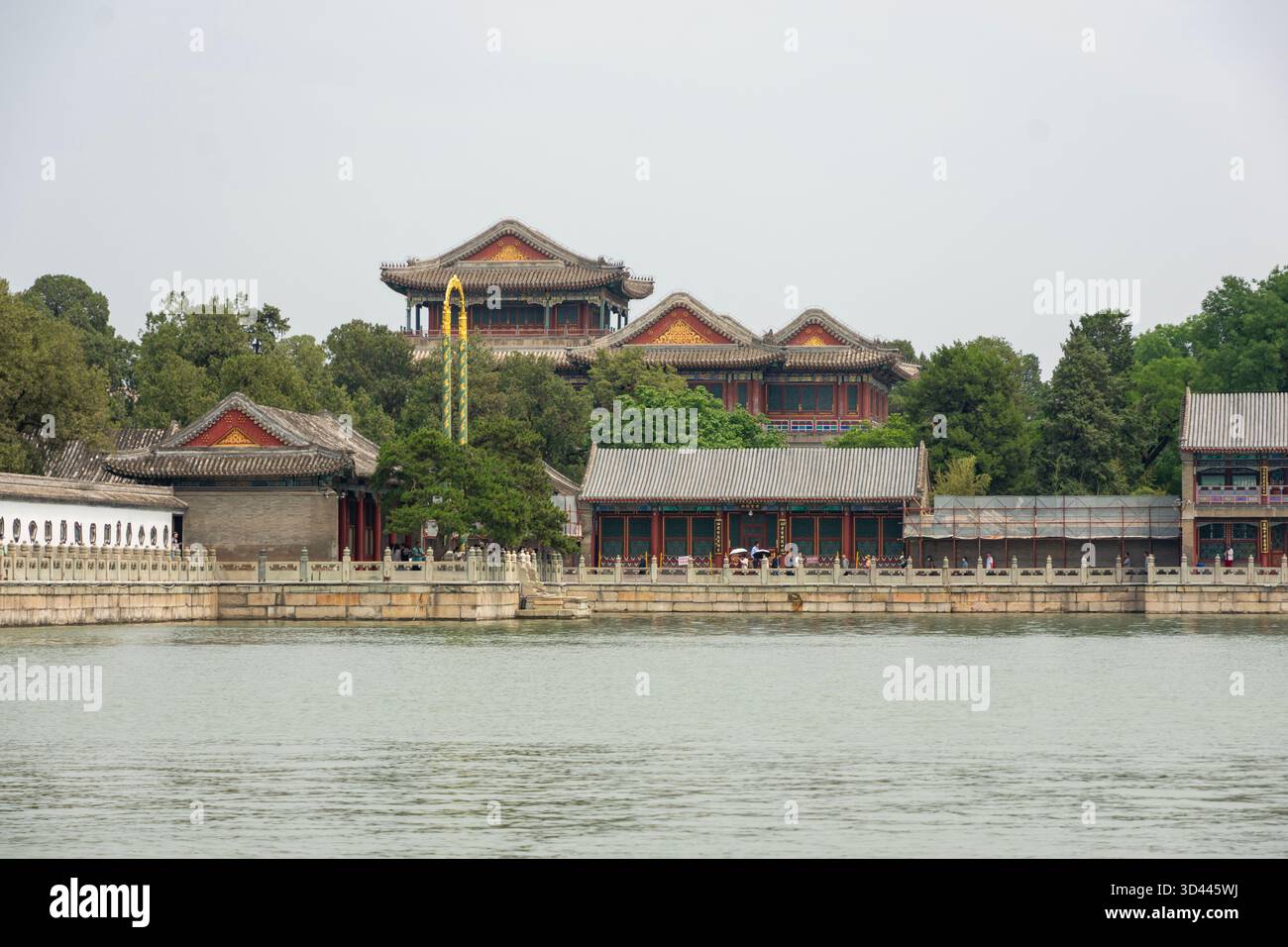 Lac Kunming près du Palais d'été à Pékin, Chine. Banque D'Images