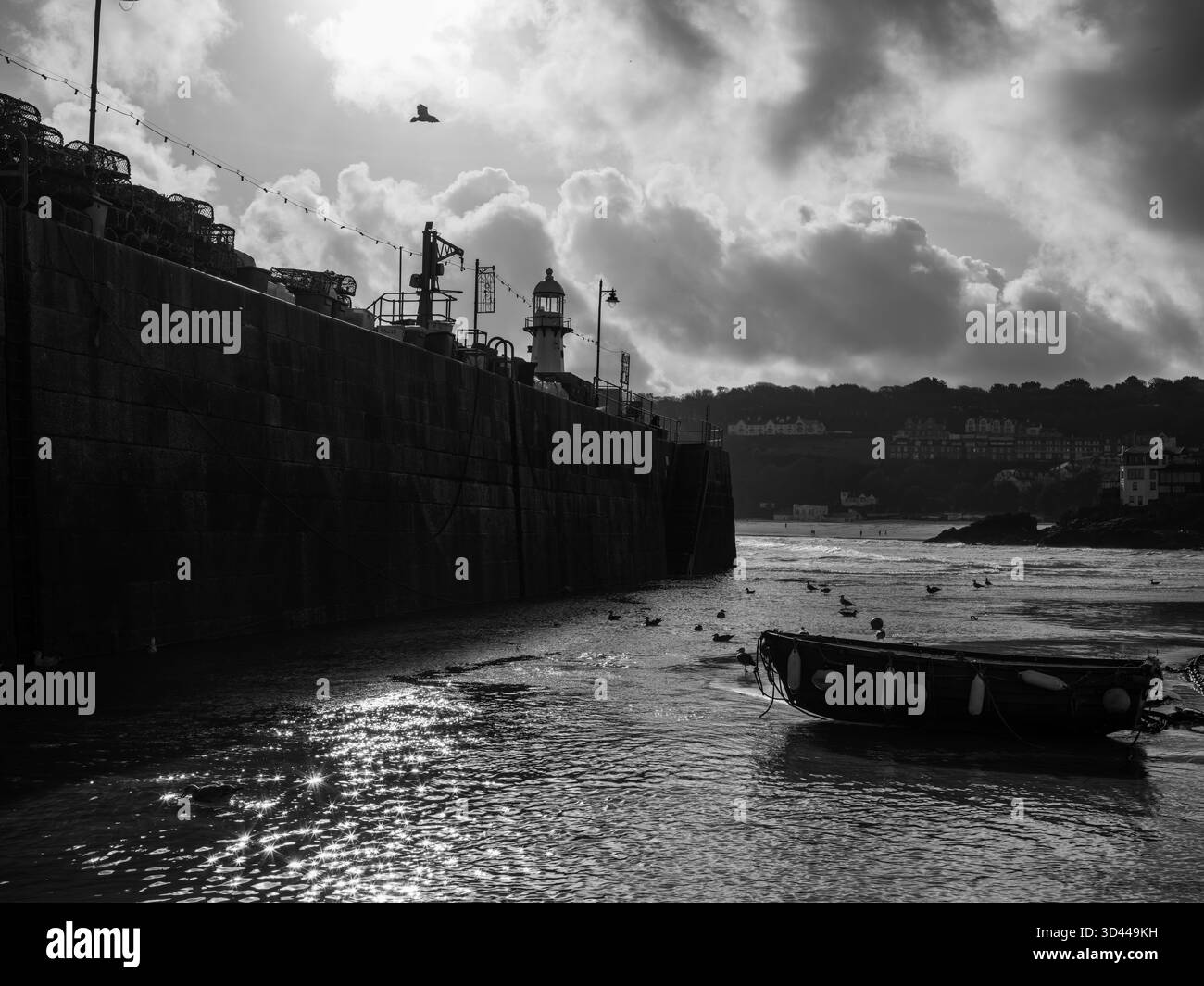 Smeatons Pier et Harbour St Ives Penwith Cornwall Banque D'Images