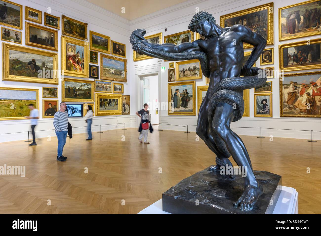 Vue intérieure de la Galerie nationale d’art moderne et contemporain, qui abrite une collection d’art des XIXe et XXe siècles, y compris des œuvres de Canova, Banque D'Images
