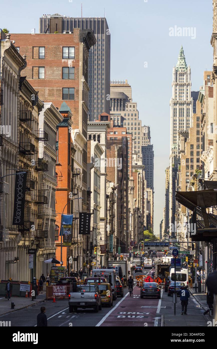 New york, États-Unis - 15 mai 2019 : rue animée et foule de gens à New York, États-Unis Banque D'Images
