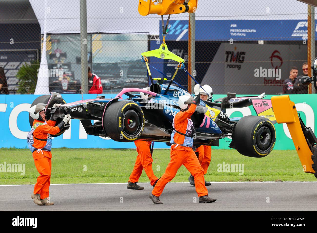 Sao Paulo, BRA. 08/11/2025. Franco Colapinto d'Argentine au volant de la BWT Alpine F1 Team A525 Renault (43), lors de la formule 1 MSC Cruises Grande Premio de Sao Paulo 2025. Crédit : Alessio Morgese / Alamy Live news Banque D'Images