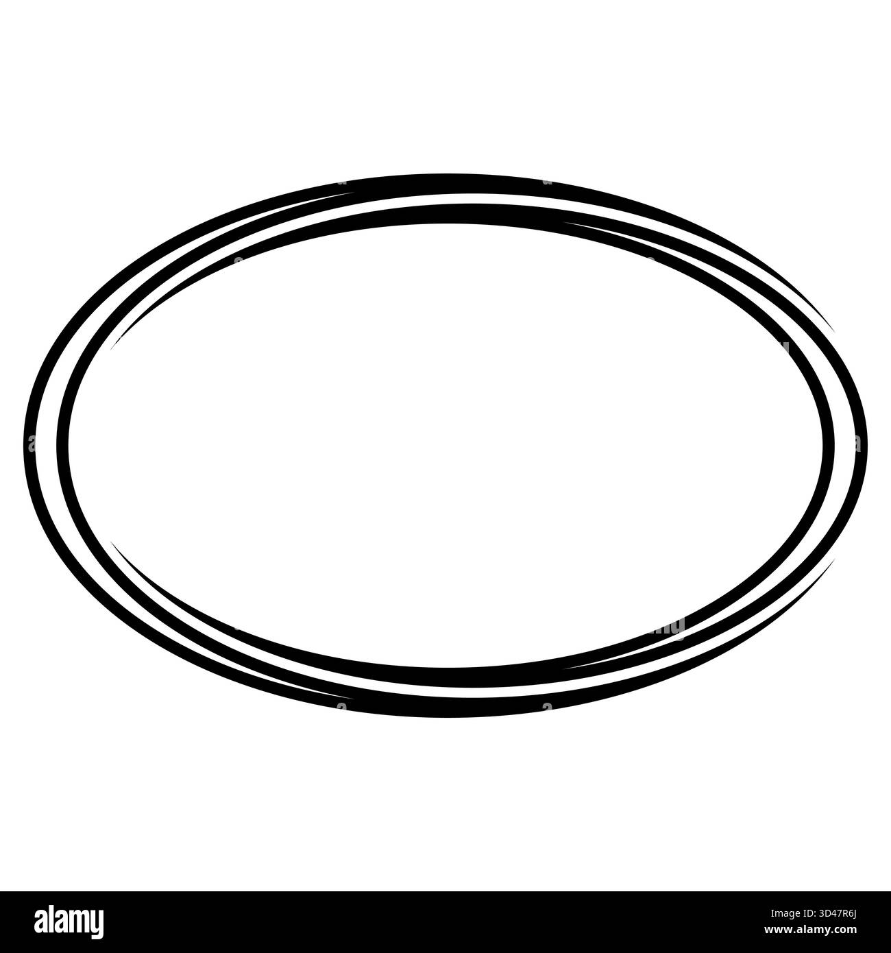 Bordures de cadres de bannière ovales rondes, lignes de cadre formant un design circulaire minimal moderne Illustration de Vecteur
