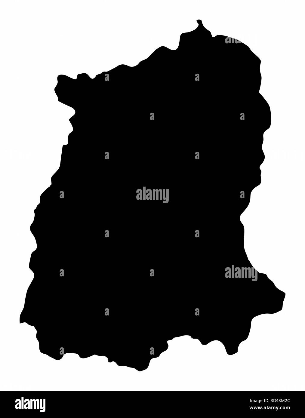 Carte de silhouette Siquim isolé sur fond blanc, Inde Illustration de Vecteur