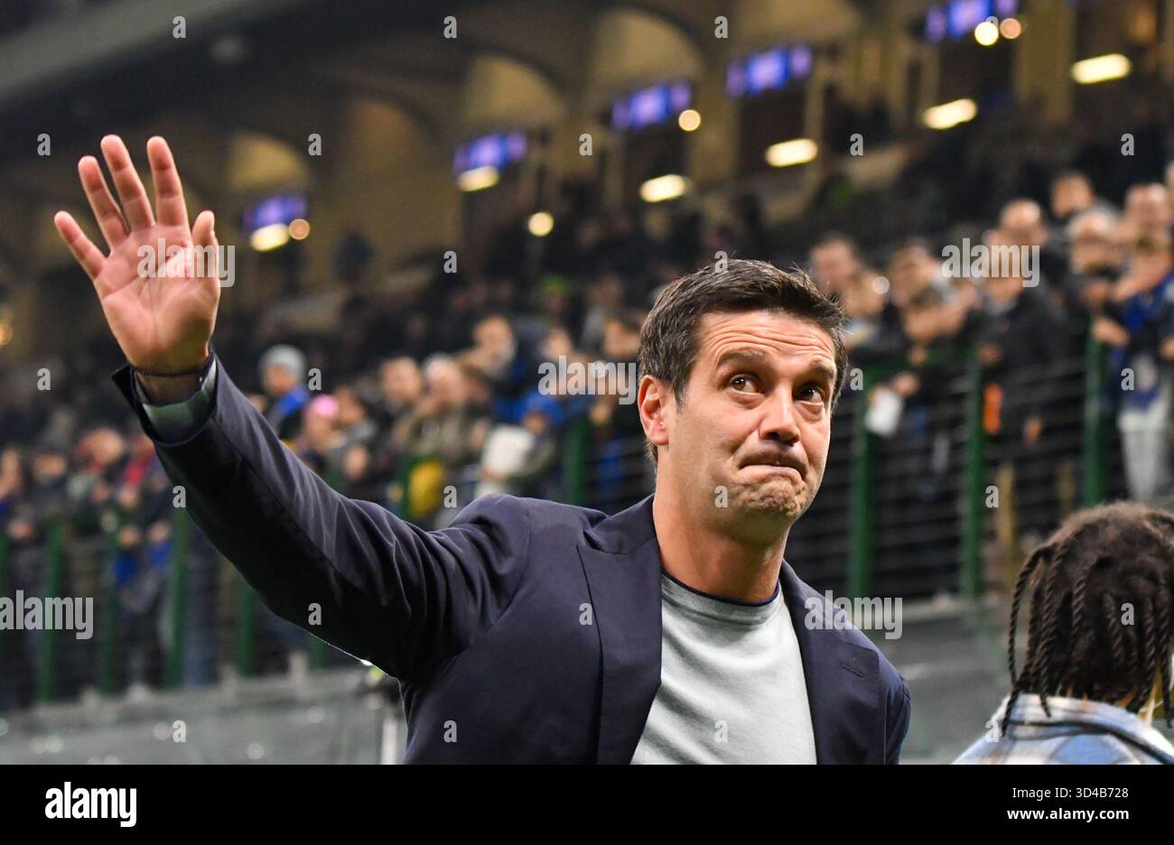 Milan, Italie. 09 novembre 2025. MILAN, ITALIE - 09 NOVEMBRE : Cristian Chivu, lors du match de Serie A entre le FC Internazionale et le SS Lazio au Stadio Giuseppe Meazza le 09 novembre 2025 à Milan, Italie. Crédit : Agence photo indépendante/Alamy Live News Banque D'Images