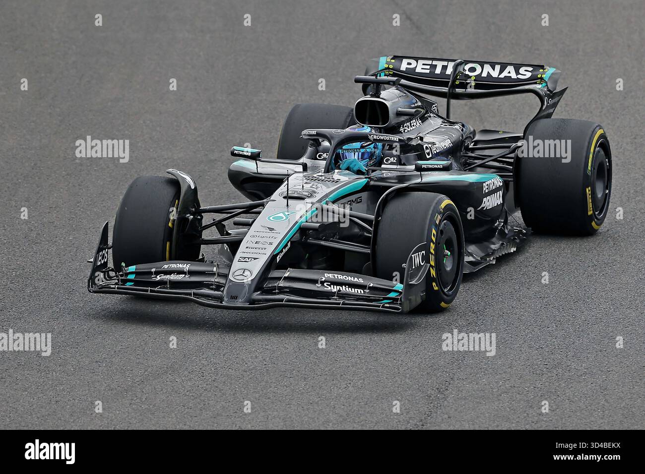 Sao Paulo, Brésil. 9 novembre 2025. George Russell (GBR) Mercedes AMG Petronas F1 Team W16 lors du Grand Prix de F1 du Brésil à Autodromo Jose Carlos Pace le 09 novembre 2025 à Sao Paulo, Brésil. Photo : Heuler Andrey/DiaEsportivo/Alamy Live News crédit : DiaEsportivo/Alamy Live News Banque D'Images