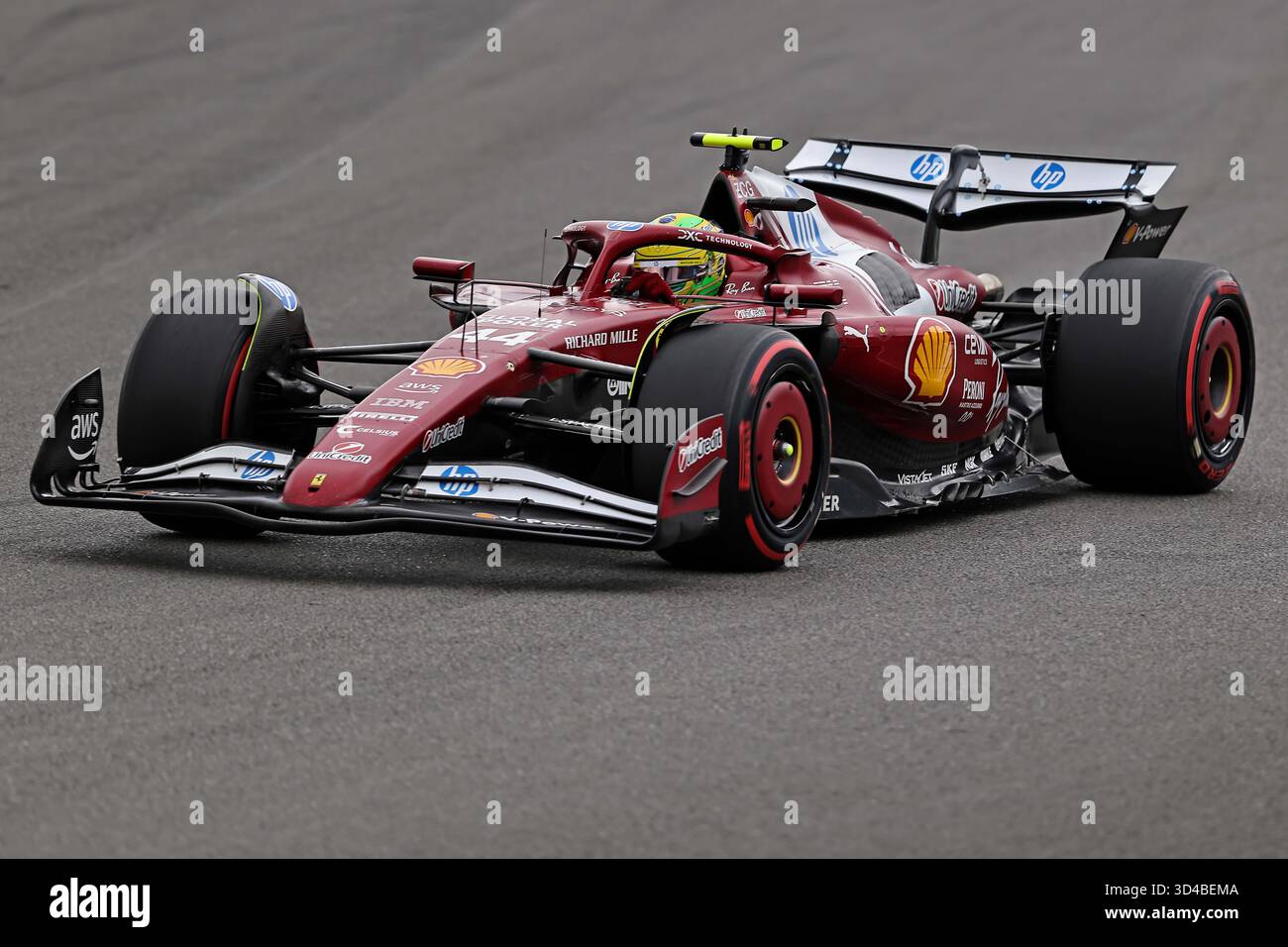 Sao Paulo, Brésil. 9 novembre 2025. Lewis Hamilton (GBR) Scuderia Ferrari SF-25 lors du Grand Prix F1 du Brésil à Autodromo Jose Carlos Pace le 09 novembre 2025 à Sao Paulo, Brésil. Photo : Heuler Andrey/DiaEsportivo/Alamy Live News crédit : DiaEsportivo/Alamy Live News Banque D'Images