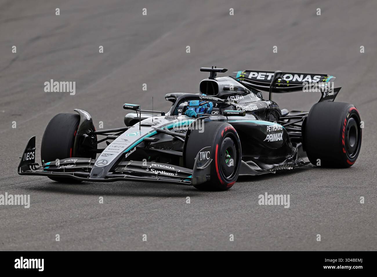 Sao Paulo, Brésil. 9 novembre 2025. George Russell (GBR) Mercedes AMG Petronas F1 Team W16 lors du Grand Prix de F1 du Brésil à Autodromo Jose Carlos Pace le 09 novembre 2025 à Sao Paulo, Brésil. Photo : Heuler Andrey/DiaEsportivo/Alamy Live News crédit : DiaEsportivo/Alamy Live News Banque D'Images