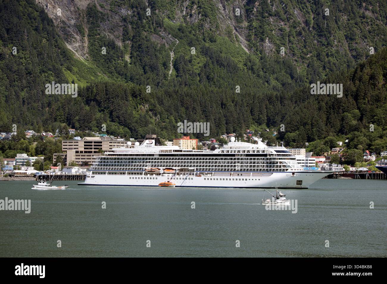 Viking Vénus à l'ancre Port de Juneau, SEAK. Banque D'Images