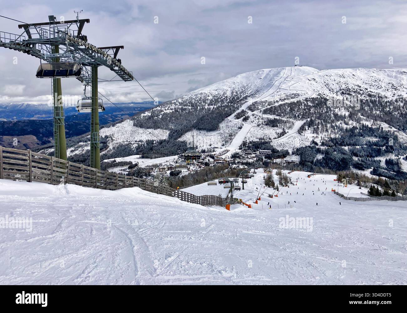 Pistes de ski en Autriche, station Katschberg en hiver Banque D'Images
