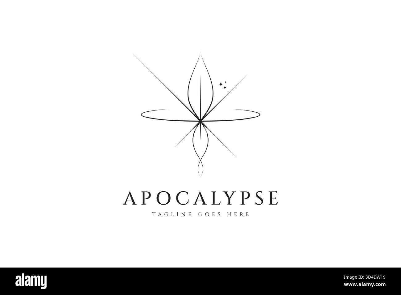 Abstrait signe linéaire symbole logo élément tatouage mystique sacré géométrique esprit lumière astronomie de l'espace Illustration de Vecteur