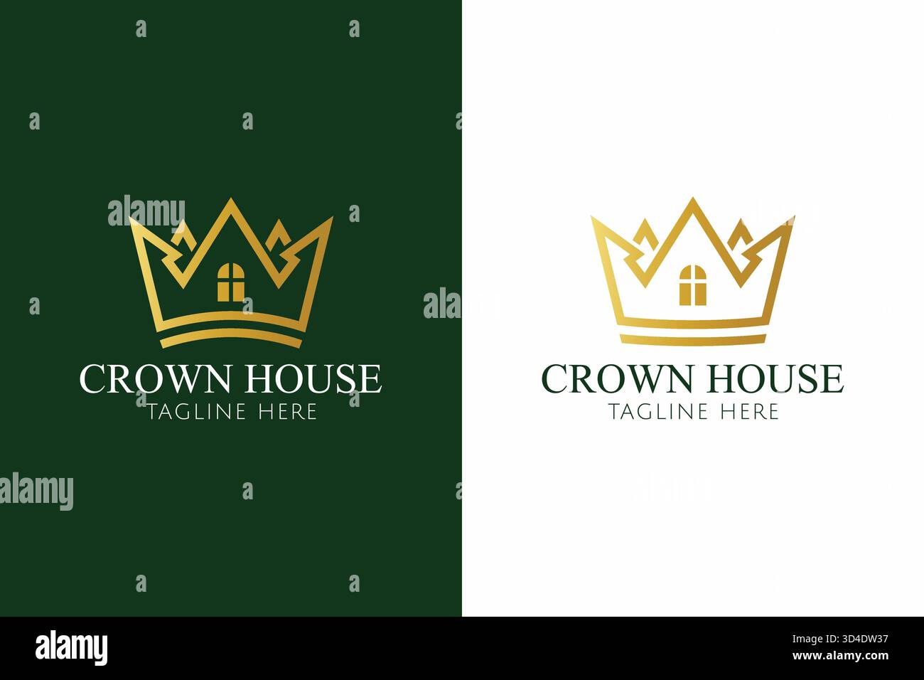 Crown House Property logo luxe Elegance Premium Brand Identity Business Company Illustration de Vecteur