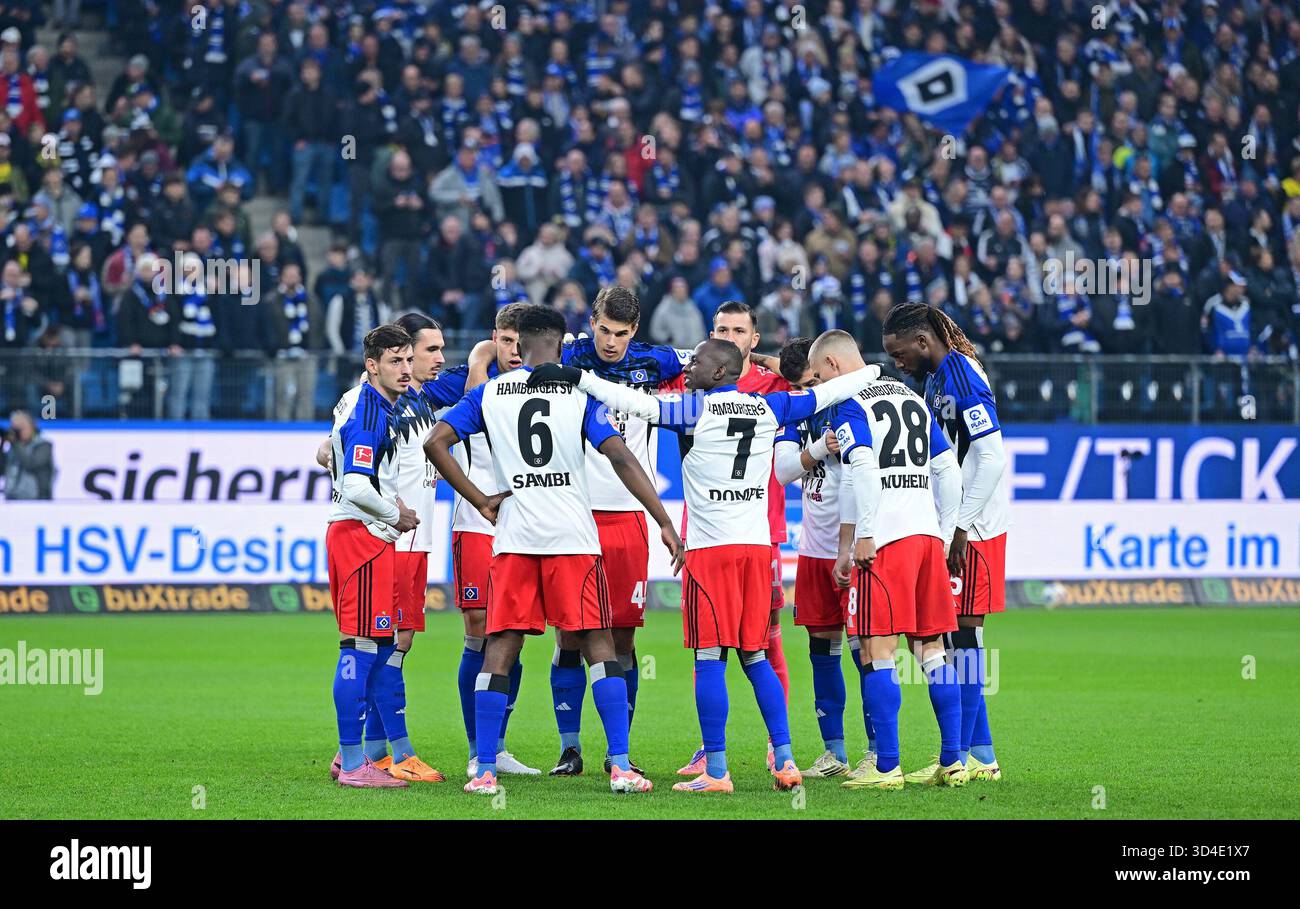 Team HSV Hamburg Hamburg Hamburg, 8 novembre 2025, Football, Bundesliga [Bundesliga], HSV Hambourg - Borussia Dortmund Banque D'Images