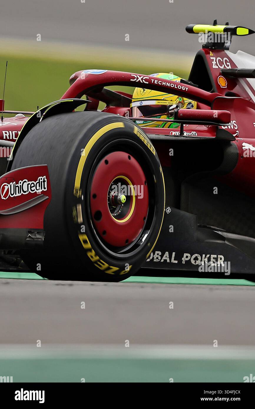 Sao Paulo, Brésil. 9 novembre 2025. Lewis Hamilton (GBR) Scuderia Ferrari SF-25 lors du Grand Prix F1 du Brésil à Autodromo Jose Carlos Pace le 09 novembre 2025 à Sao Paulo, Brésil. Photo : Heuler Andrey/DiaEsportivo/Alamy Live News crédit : DiaEsportivo/Alamy Live News Banque D'Images