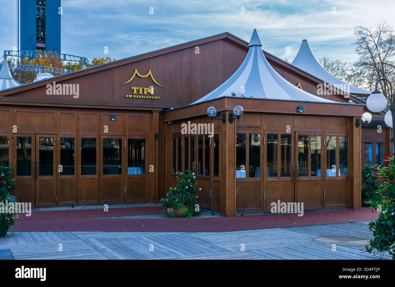 Tipi am Kanzleramt, Berlin – architecture de l'entrée et des tentes Banque D'Images