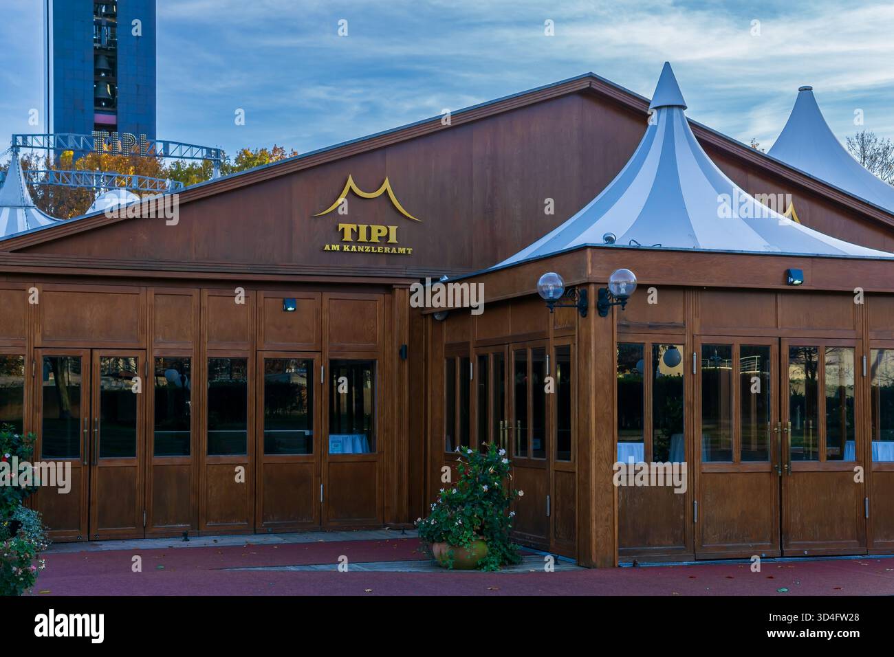 Tipi am Kanzleramt, Berlin – architecture de l'entrée et des tentes Banque D'Images