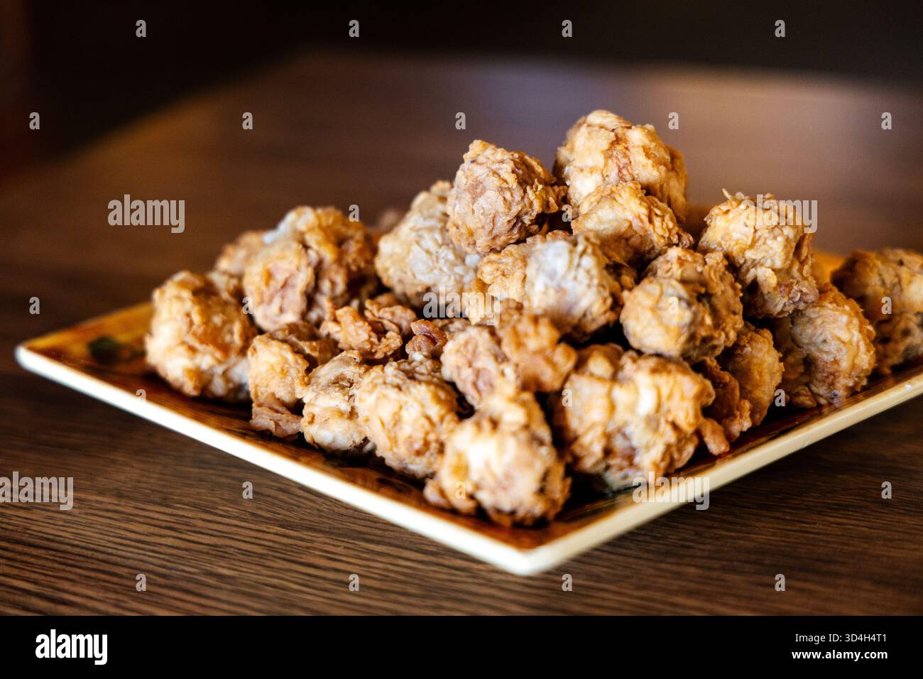 Champignons frits au Hitchin Post Steak House, Ozona, Texas, États-Unis Banque D'Images