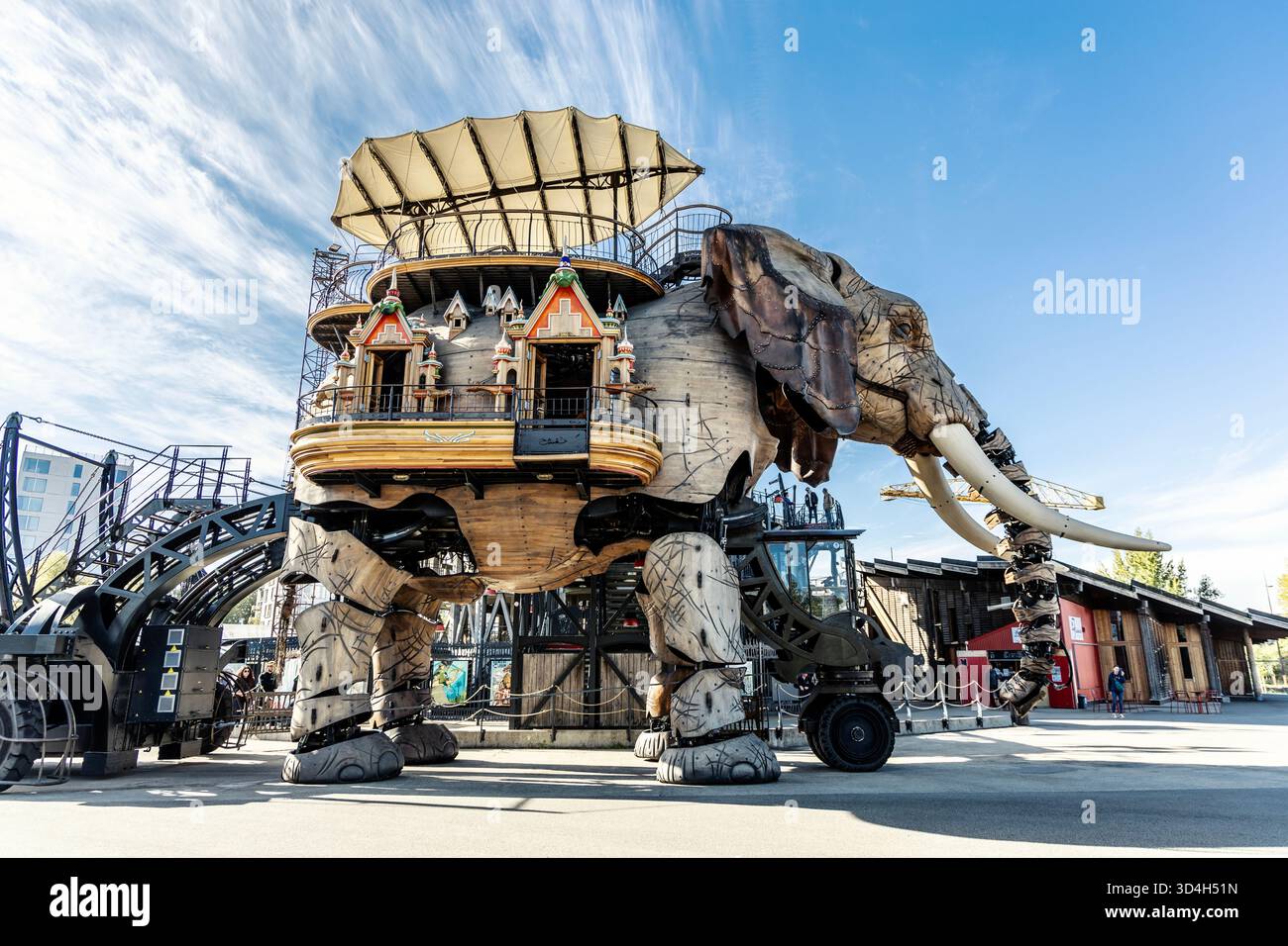 Le Grand éléphant (le Grand éléphant) machine à steampunk, Musée les machines de L'ile, Nantes, France Banque D'Images