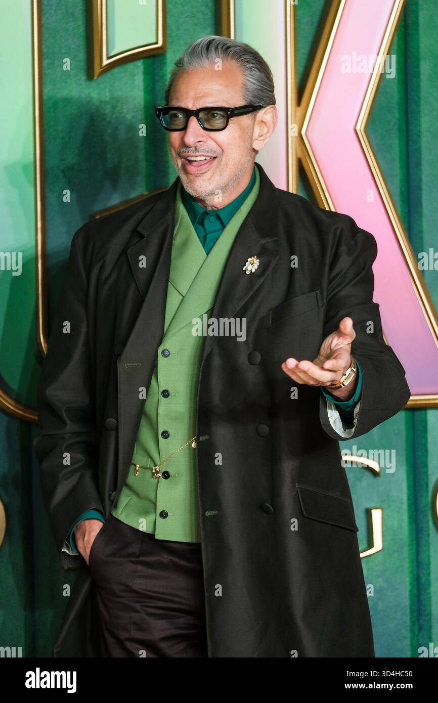 Londres, Royaume-Uni. 10 novembre 2025. Jeff Goldblum vu à la première européenne de WICKED FOR GOOD. Crédit photo : Julie Edwards./Alamy Live News Banque D'Images