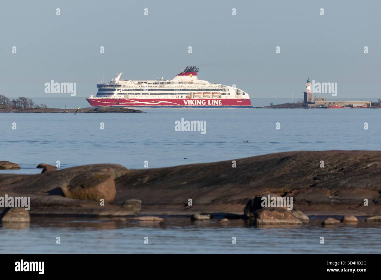 Un ferry en mer Baltique Banque D'Images