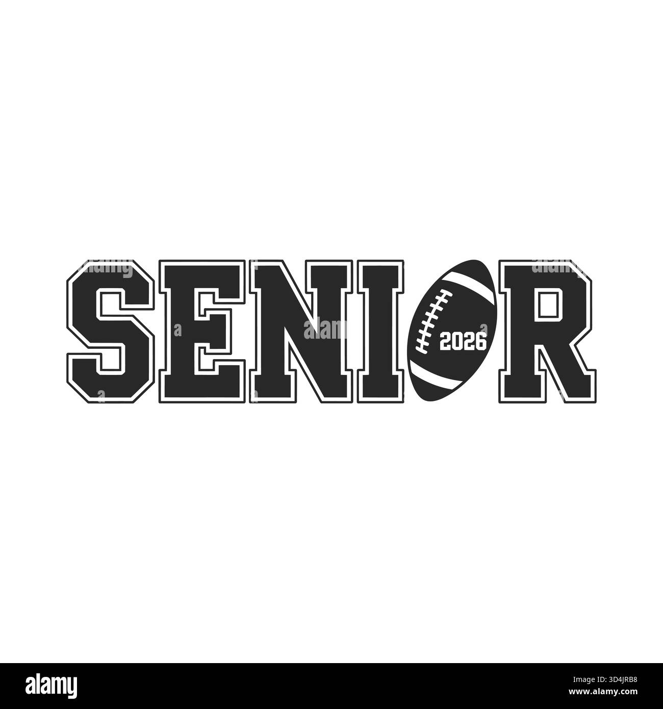 Motif de remise des diplômes pour joueur de football senior Illustration de Vecteur