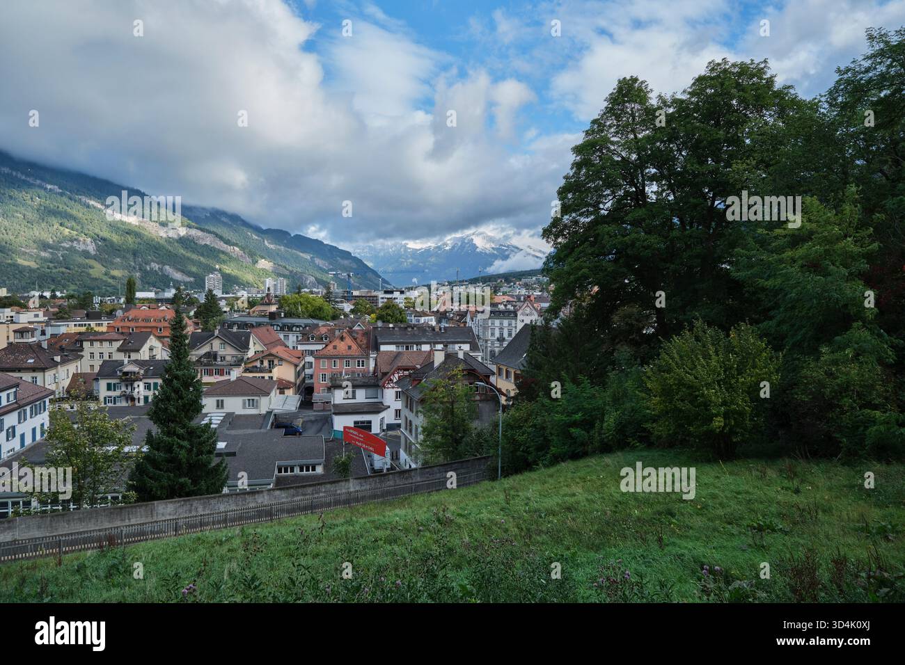 Vue de Coire depuis Rosenhügel Banque D'Images