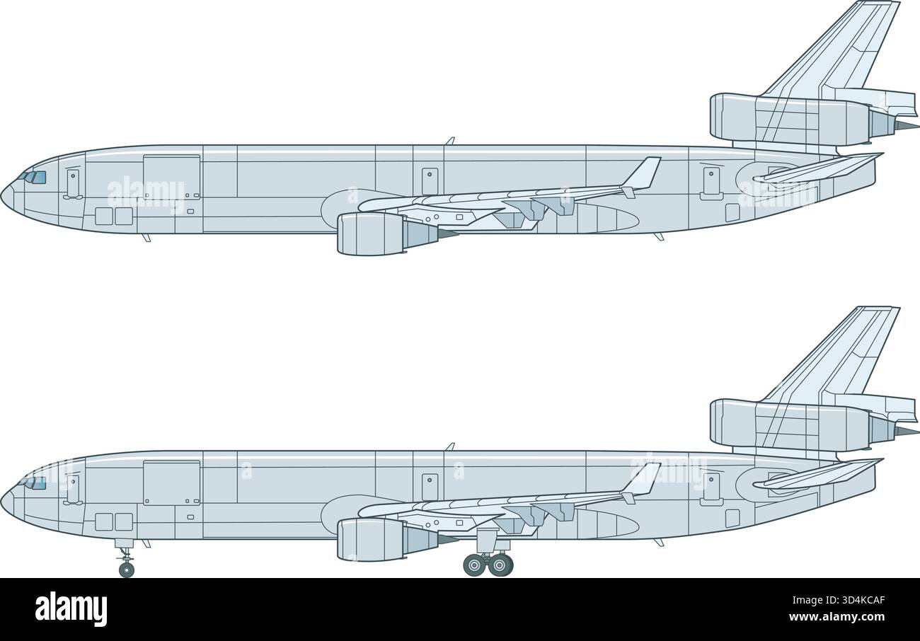 Amerikanisches Frachtflugzeug Illustration de Vecteur
