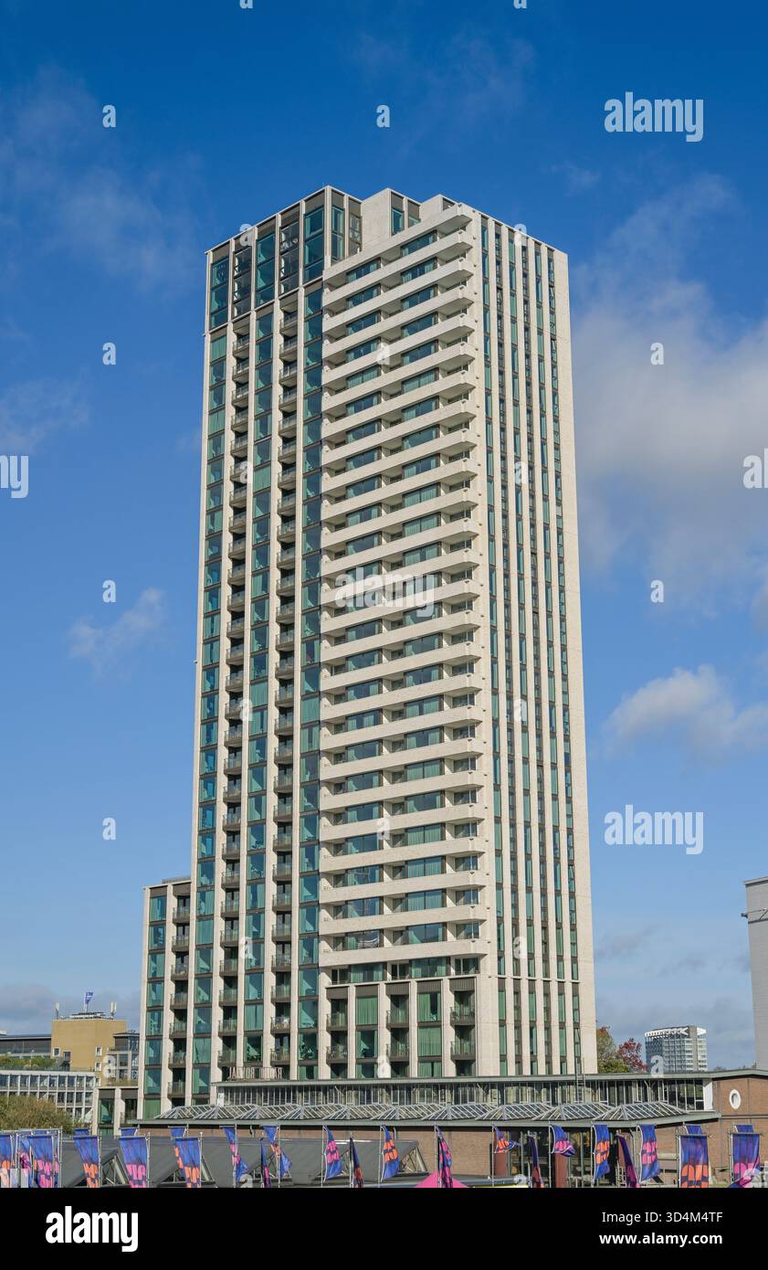 Toren Niko, Wohnturm, Hochhaus, Wohnhaus, ehemaliges Philips-Gelände Strijp-S, Eindhoven, Niederlande Banque D'Images
