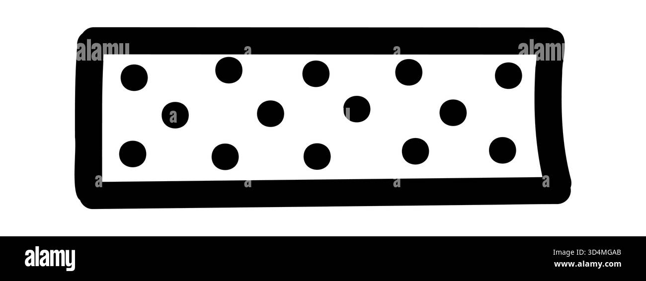 Icône de ruban décoratif doodle dessiné à la main simple symbole d'esquisse mignon de style fait à la main et journaling isolé sur fond blanc pour p personnel créatif Illustration de Vecteur